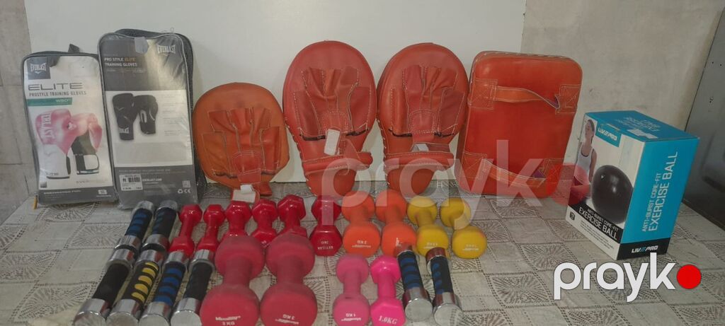 Fitnes və döyüş idmanları üçün avadanlıq seti 2 ədəd boks əlcəyi 2 — İdman və istirahət, Digah (5)