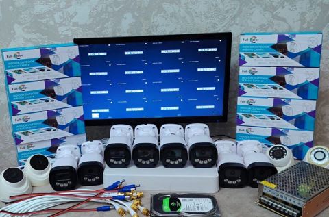 Tam təhlükəsizlik kamera sistemi paketi - Monitor: 20" ekran - DVR — ikinci el mallarin satisi — Electronics