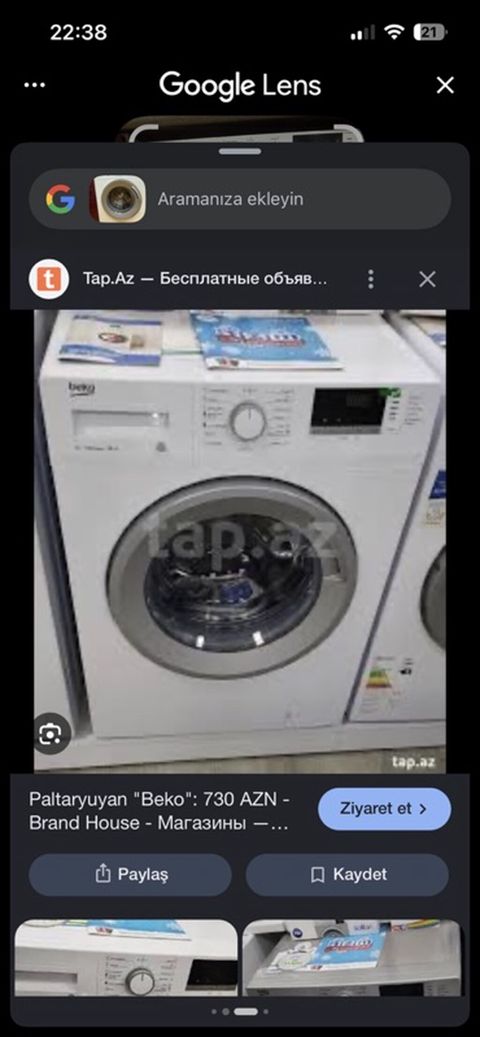 Beko paltaryuyan maşın – ön yükləməli, 6 kq tutum, 1000 dövr/dəq sıxma — Xırdalan