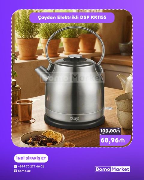 Çaydan Elektrikli DSP KK1155 - Material: paslanmayan polad gövdə