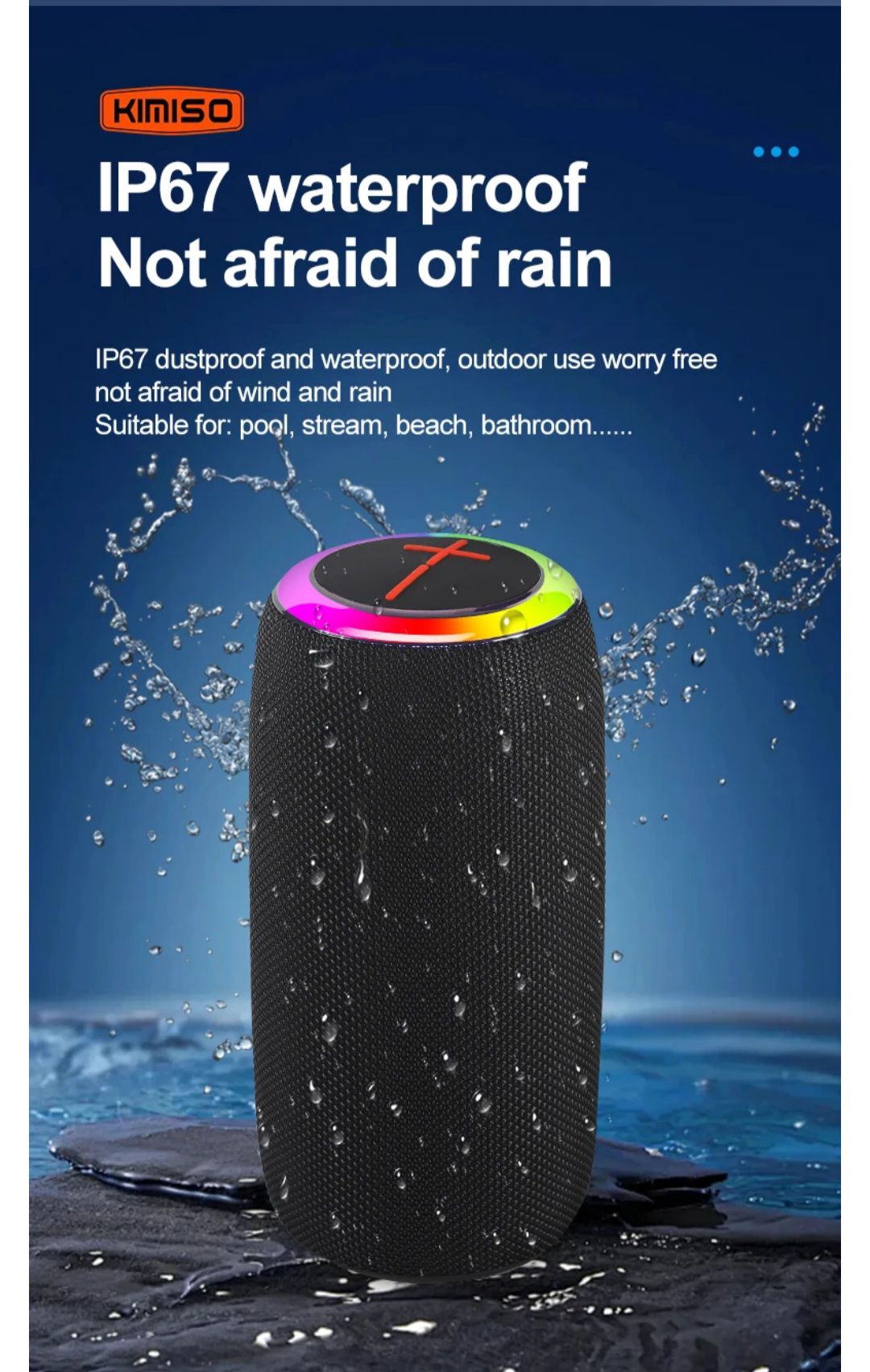 S400 X-Bass RGB işıqlı Daşıyıcı Bluetooth Dinamik — Səs texnikası, Bakı (6)