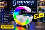RGB işıqlı Bluetooth 5.0 portativ səsgücləndirici və simsiz şarj — Elektronika