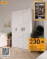 3 qapılı paltar dolabı - Kod: 1093 - Ölçülər: Dərinlik 47 sm × — Mebel