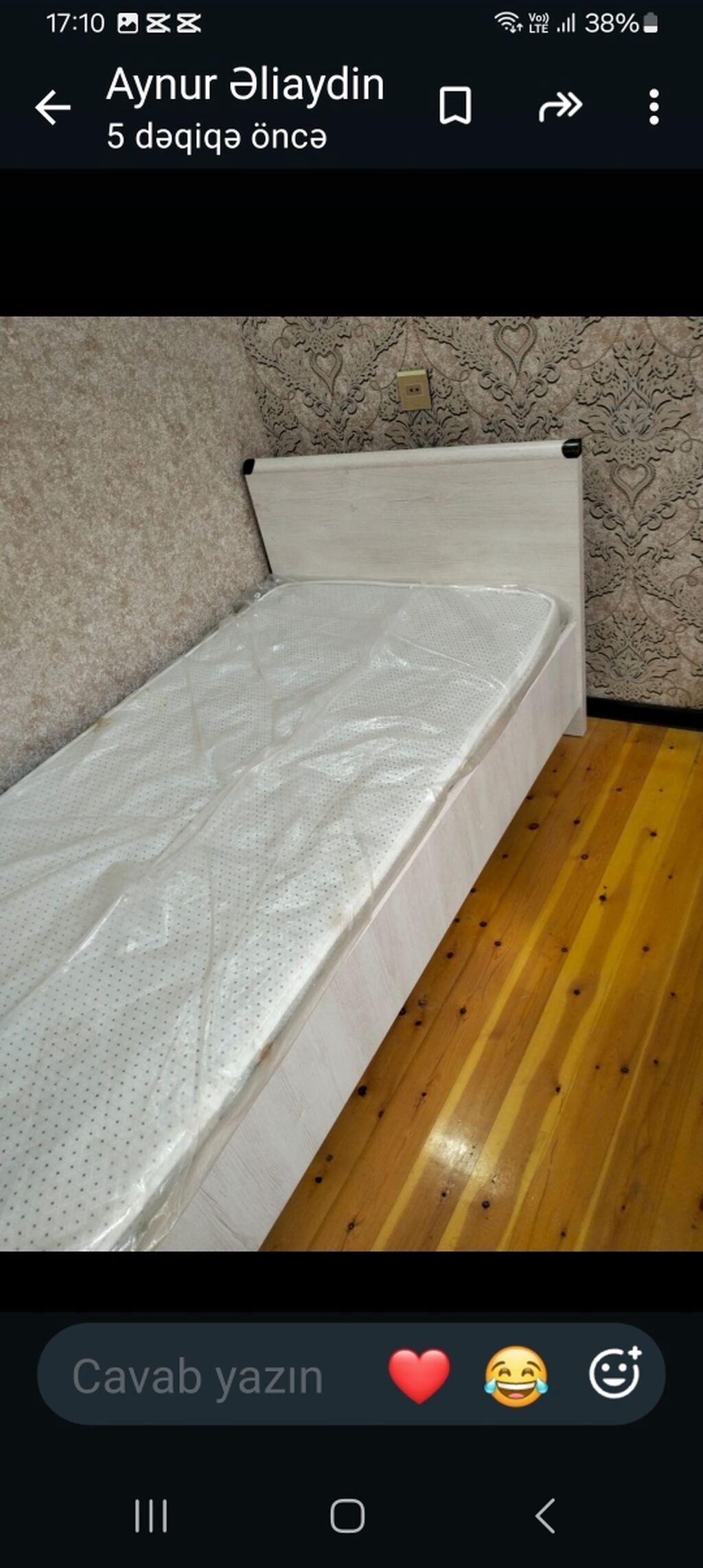 Yeni, Təknəfərlik çarpayı, Bazasız, Matras ilə, Siyirməsiz — Mebel, Mehdiabad (2)