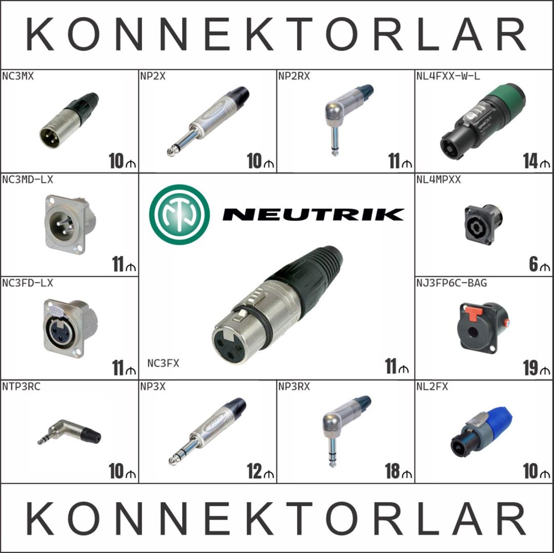 Neutrik, Rean konnektorlar — Mallar, Bakı