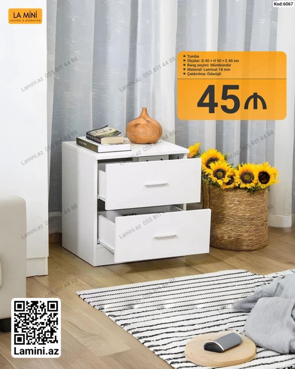 Tumba – LA MINI (Kod: 6067) - Ölçülər: D 40 × H 50 × E 40 sm -