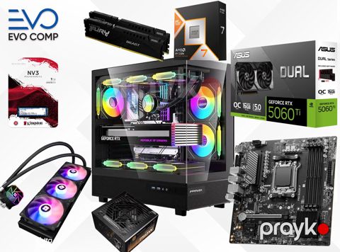 Evo Gaming PC Frost Edge RTX 5060 Ti 16GB Ryzen 7 9700X 32GB 1TB — Bakı
