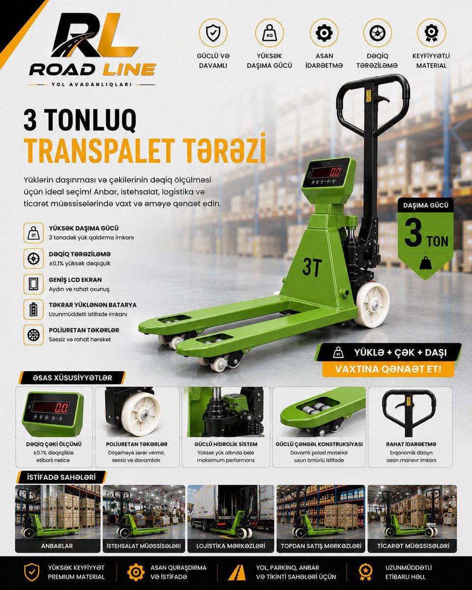 3T transpalet tərəzi — Mallar, Bakı