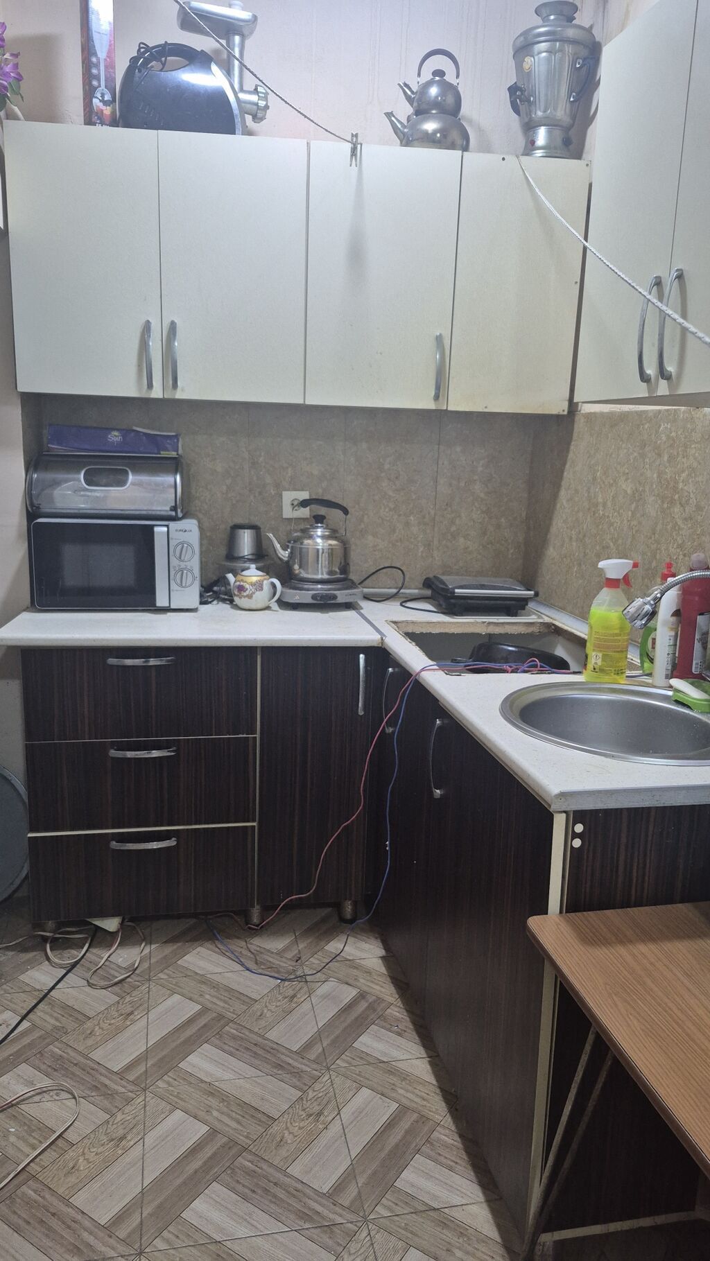 Mətbəx mebel dəsti - Üst divar dolabları: 4 qapılı ağ rəngli modul — Mebel, Bakı (2)