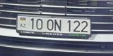 Dövlət qeydiyyat nişanı — 10 ON 122 (AZ) — Регистрационные номера