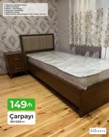 Çarpayı – 90×200 sm - Model: mexanizmsiz, bazasız - Sıyrılma — Mebel
