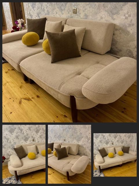 Yumşaq divan, bəj rəngdə, yeni — Bakı