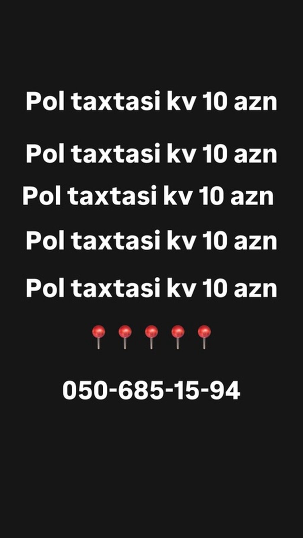 Pol taxtası – döşəmə işləri üçün. • Material: taxta döşəmə (pol — Mallar, Bakı