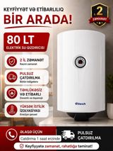 Ariston 80 l, Yeni, Kredit yoxdur, Pulsuz çatdırılma, Rayonlara çatdırılma — Su qızdırıcıları