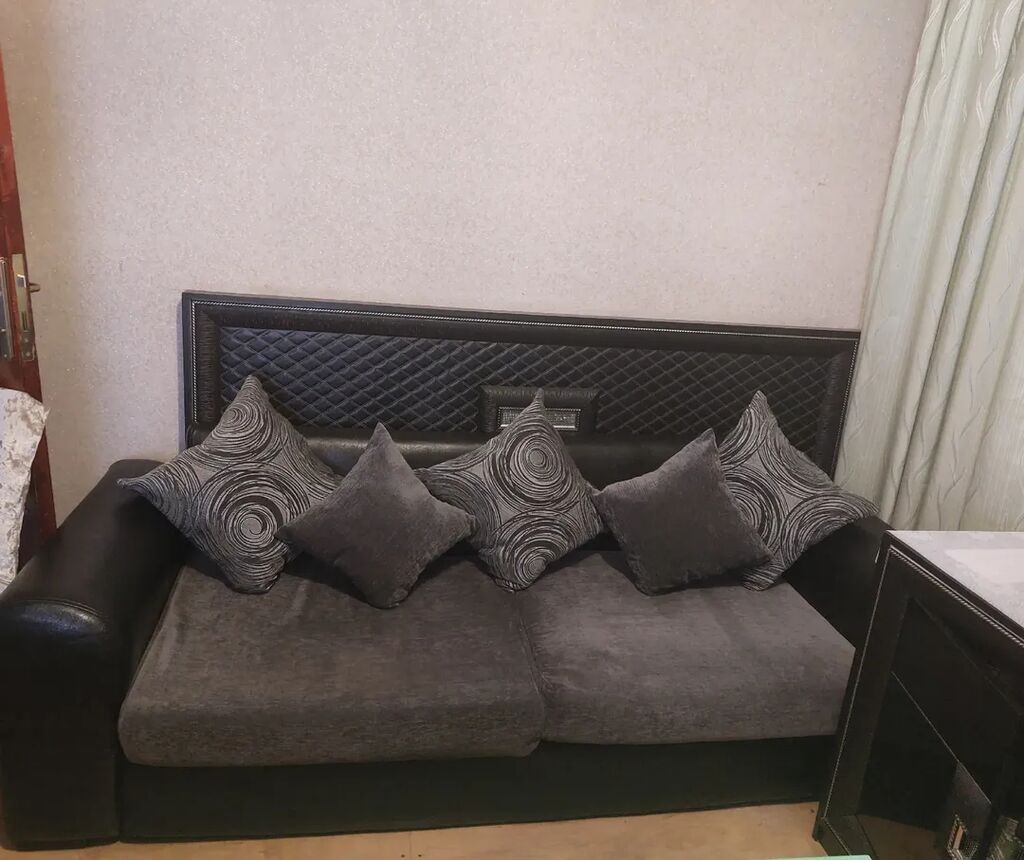 Qara və boz rəng çalarlarında yumşaq oturacaq dəsti - Tərkib: 1 ədəd — Mebel, Sabirabad (3)