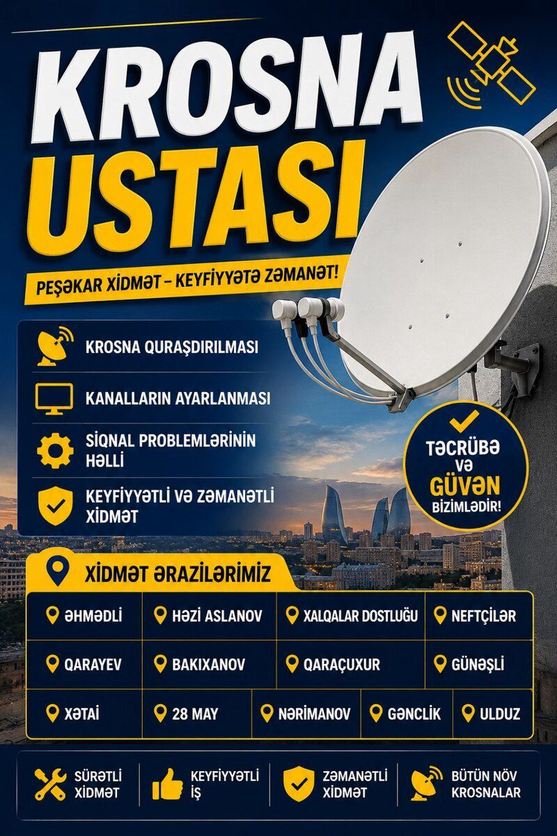 Peyk anten ustası — Mallar, Bakı