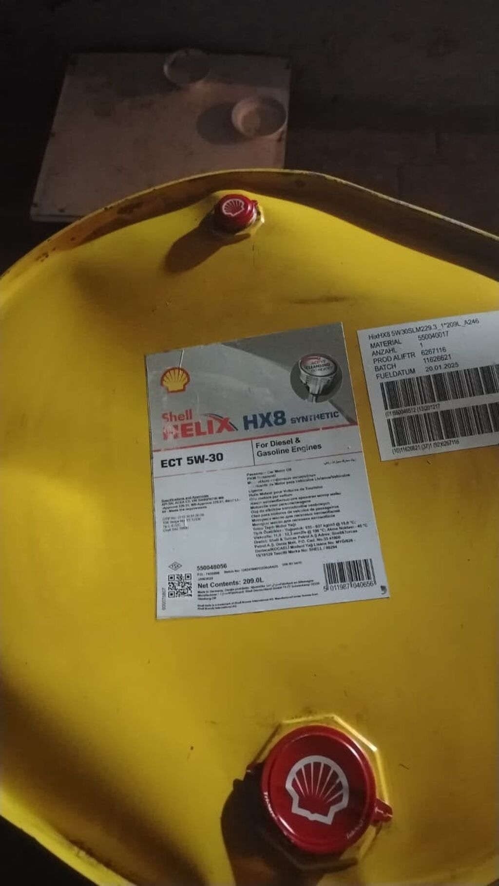 Məhsul: Mühərrik və hidravlik yağlar (baraban) 1) Shell Helix HX8 ECT — Avto, Xırdalan (4)
