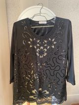 Qara payetli bluz, 5XL — Koftalar və bluzkalar