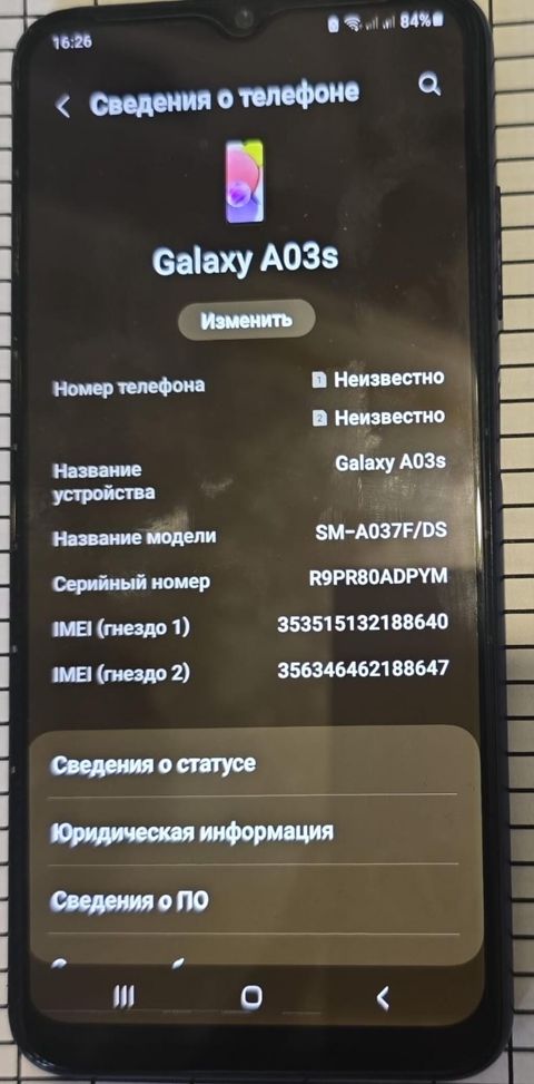 Samsung Galaxy A03s, 32 GB, rəng - Mavi, İki sim kartlı