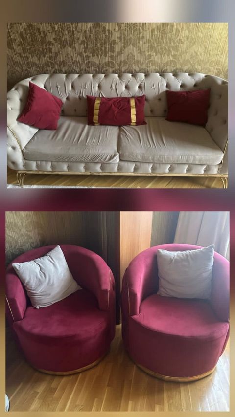 İşlənmiş, Divan, 2 kreslo