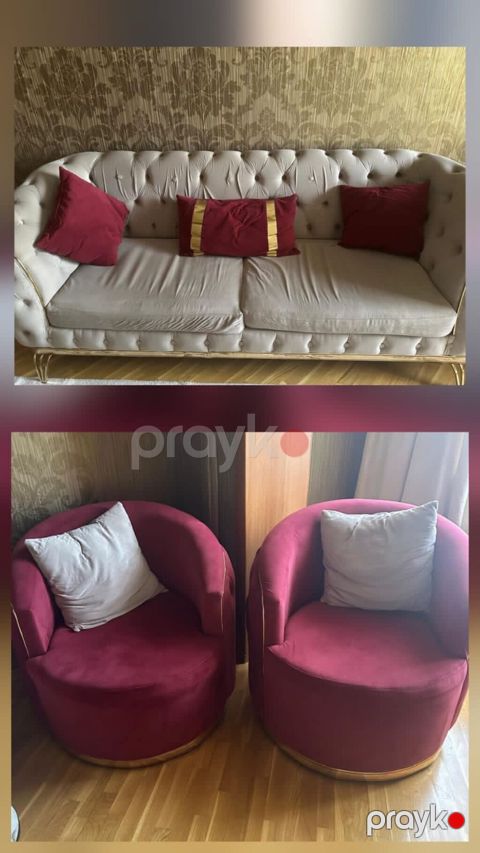 İşlənmiş, Divan, 2 kreslo
