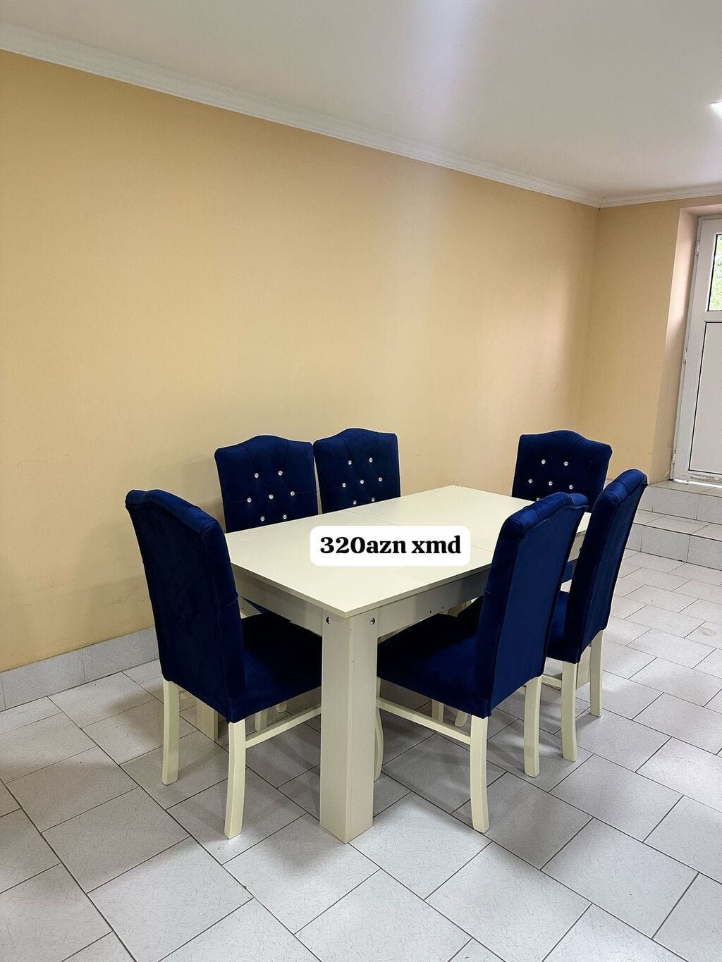 6 nəfərlik yemək dəsti - Komplekt: 1 masa + 6 stul - İki model — Mebel, Xırdalan (2)