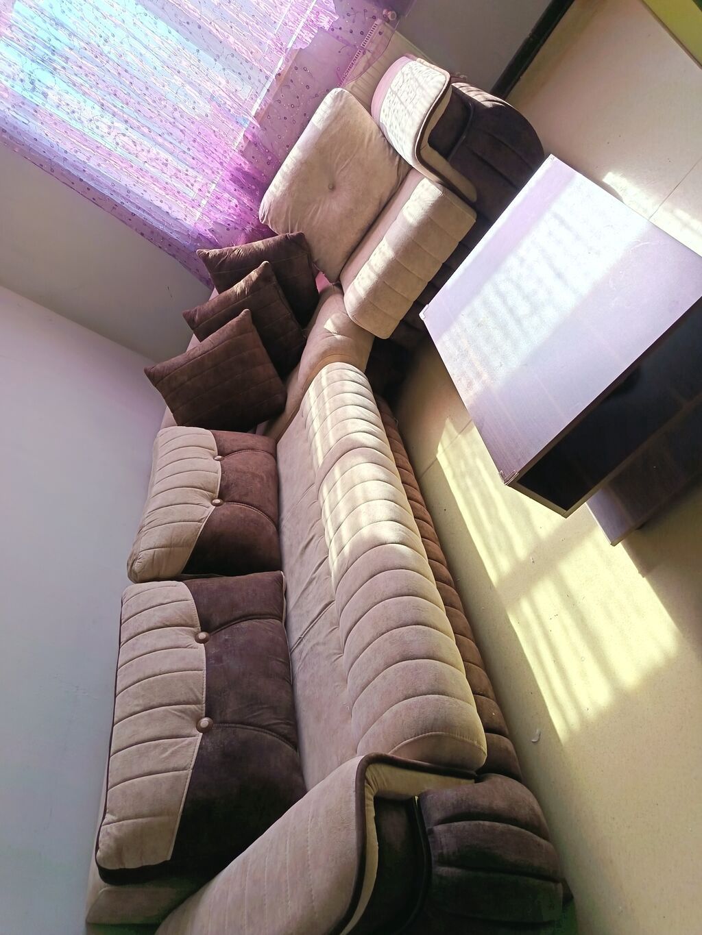 Künc divan dəsti - Tərkib: 1 ədəd geniş künc divan + 1 ədəd bərk — Divanlər, Xızı (3)