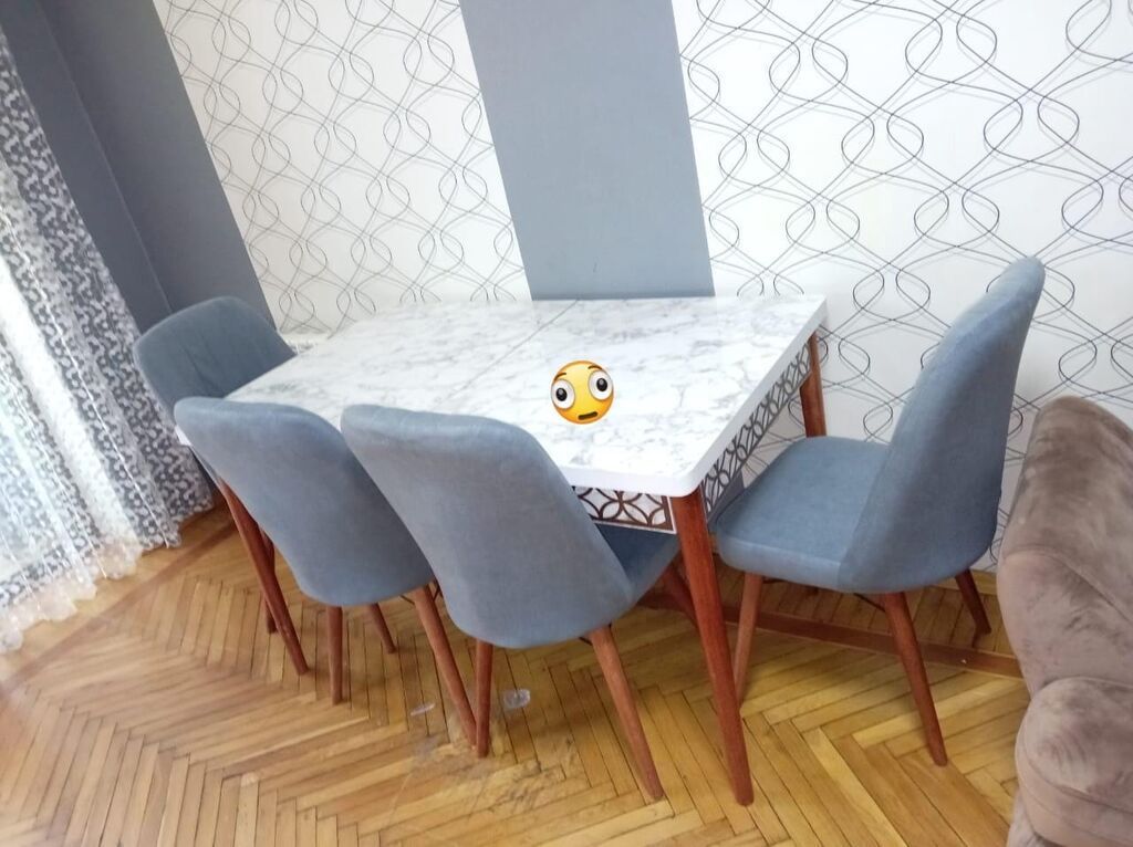 Mətbəx/Qonaq otağı üçün stol-stul dəsti - Dəst: 1 ədəd yemək masası + — Mebel, Bakı (3)