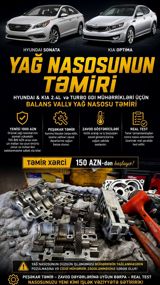 Hyundai & Kia 2.4L / Turbo GDI mühərrikləri - balans vallu yağ nasosunun təmiri — Мастера