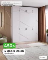 4 qapılı dolab – 47×250×160 sm - Material: 18 mm laminat - Rəng — Furniture