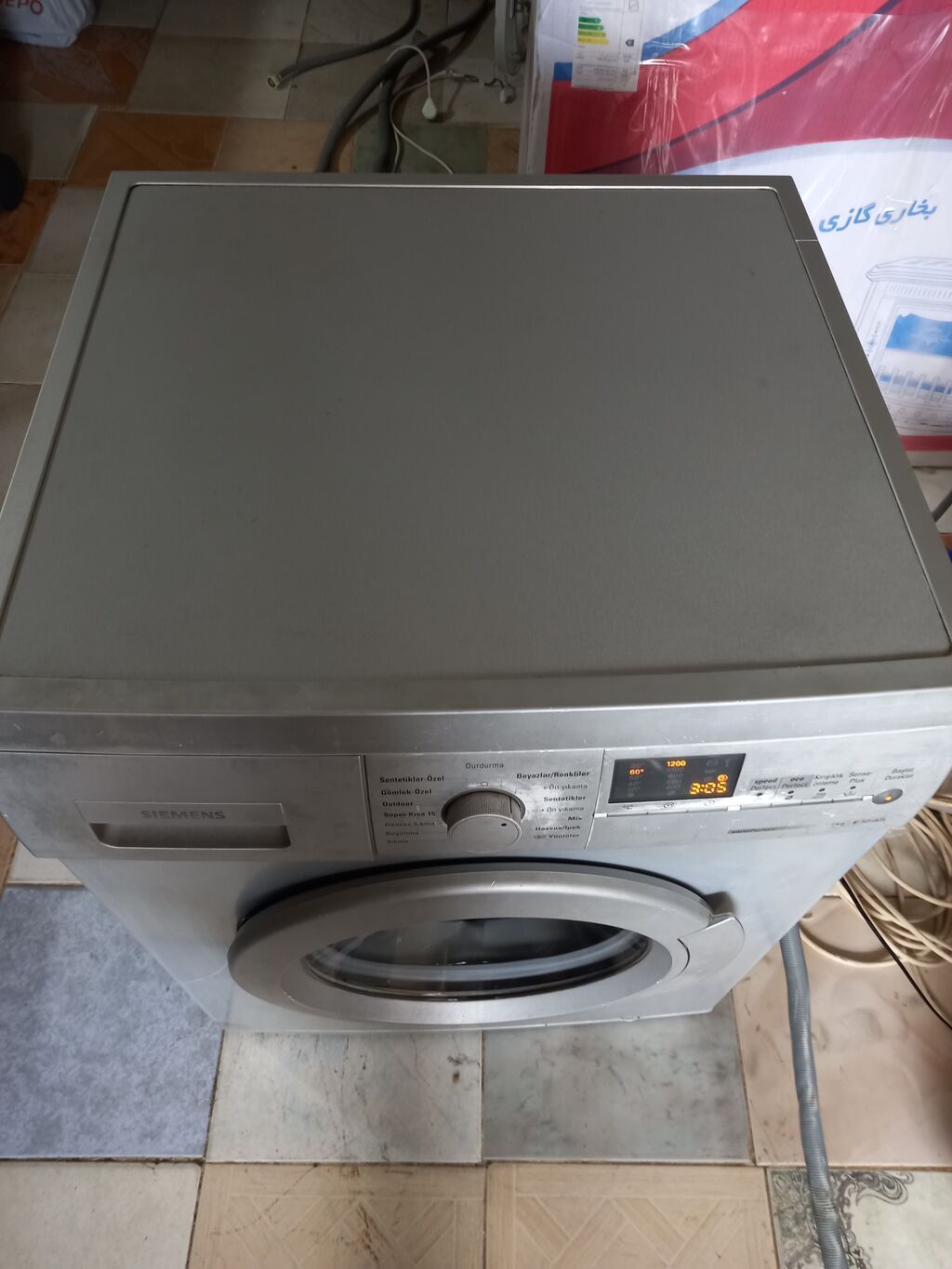 Paltaryuyan maşın Siemens, 7 kq, İşlənmiş, Avtomat, Qurutmasız, Kredit yoxdur, Ünvandan götürmə — Paltaryuyan maşınlar, Bakı (4)