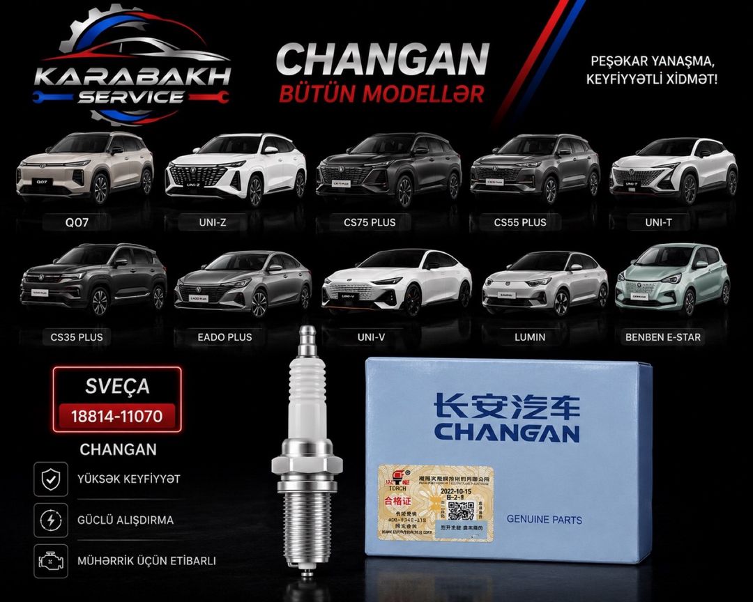 Changan alışma şamları — Ehtiyat hissələri və aksesuarlar, Bakı