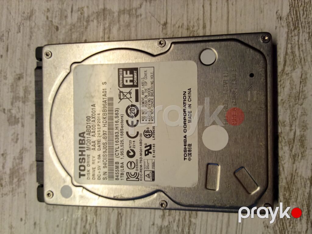 Daxili Sərt disk (HDD) Toshiba, 1 TB, 5400 RPM, 2.5", İşlənmiş — Elektronika, Digah (2)
