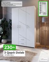 3 qapılı paltardolabı – 47×200×120 sm - Material: 18 mm laminat - — Furniture