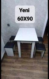 Mətbəx masa və taburet dəsti - Ölçü: 60x90 sm masa - Komlekt: 1 masa — Furniture