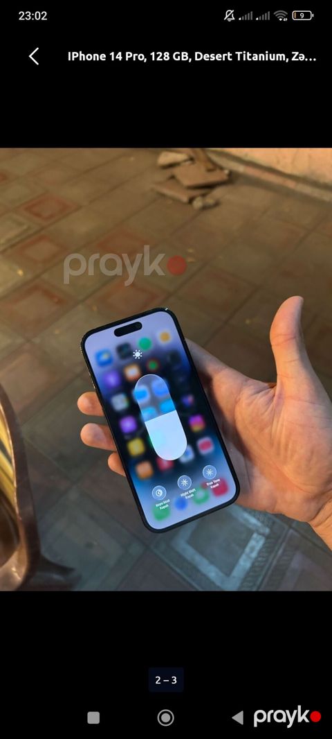 IPhone 14 Pro, 256 GB, Black Titanium, Barmaq izi