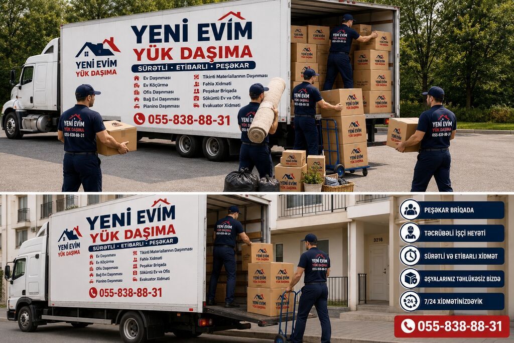 “Yeni Evim” Yükdaşıma və Daşınma Xidməti Xidmətlər: - Ev köçürmə və — Xidmətlər, Bakı (5)