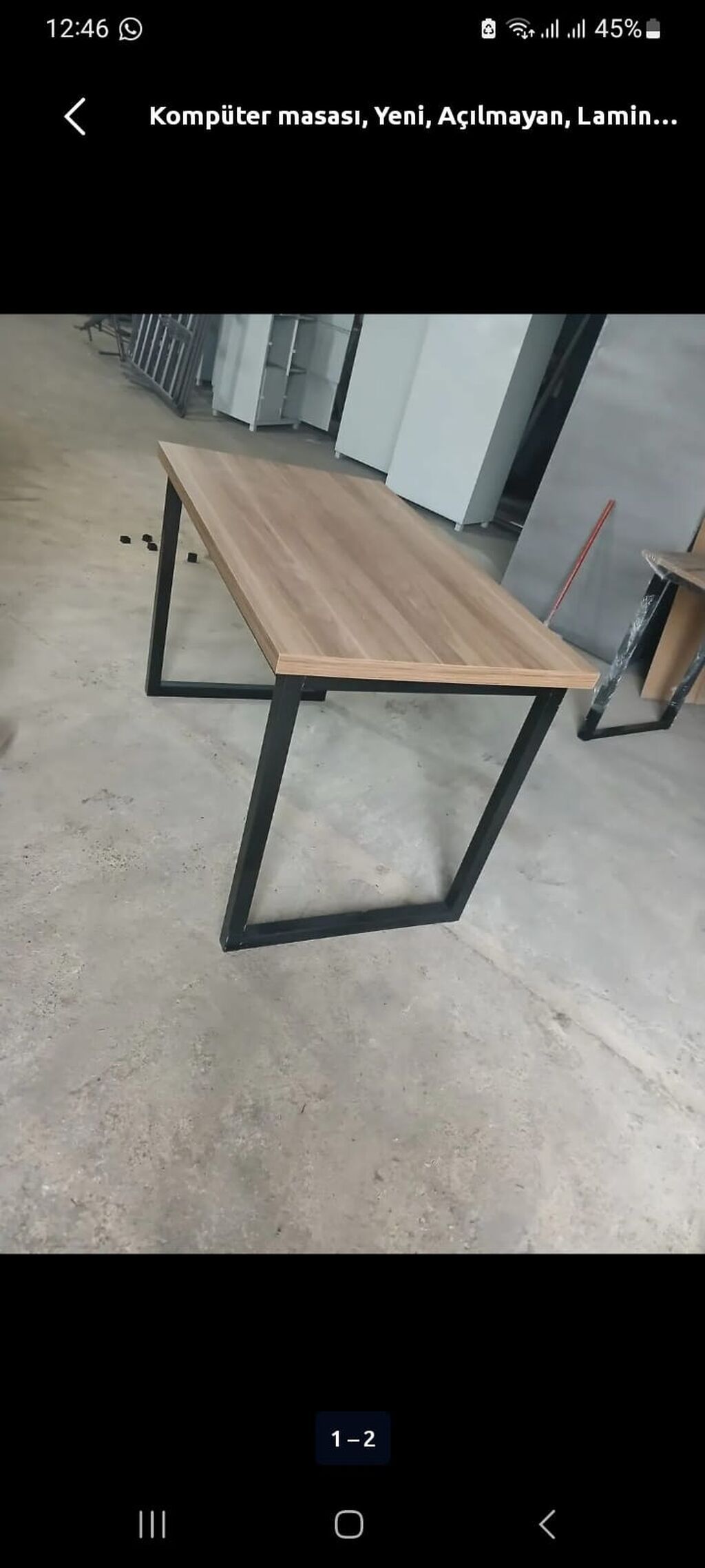 Düz masa, Polkasız, Siyirməsiz, Metal, Zəmanətsiz, Kredit yoxdur — Mebel, Bakı (3)