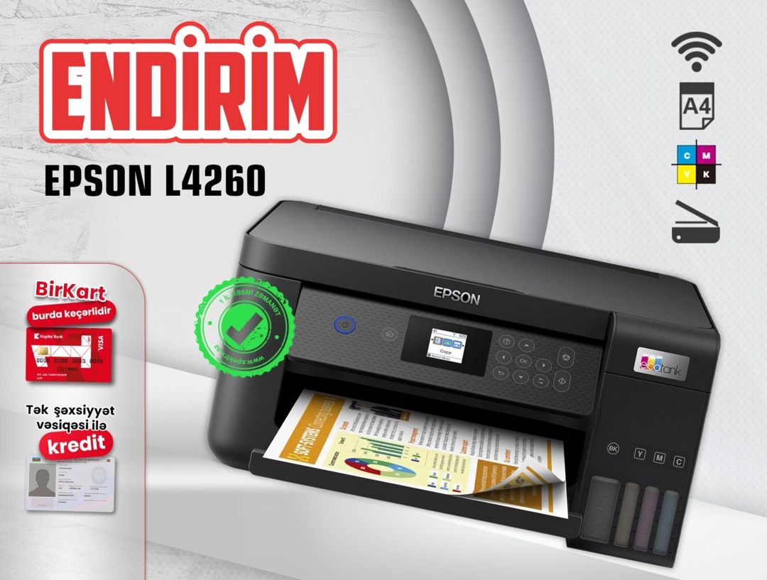 Printer "Epson EcoTank L4260" — Elektronika, Bakı