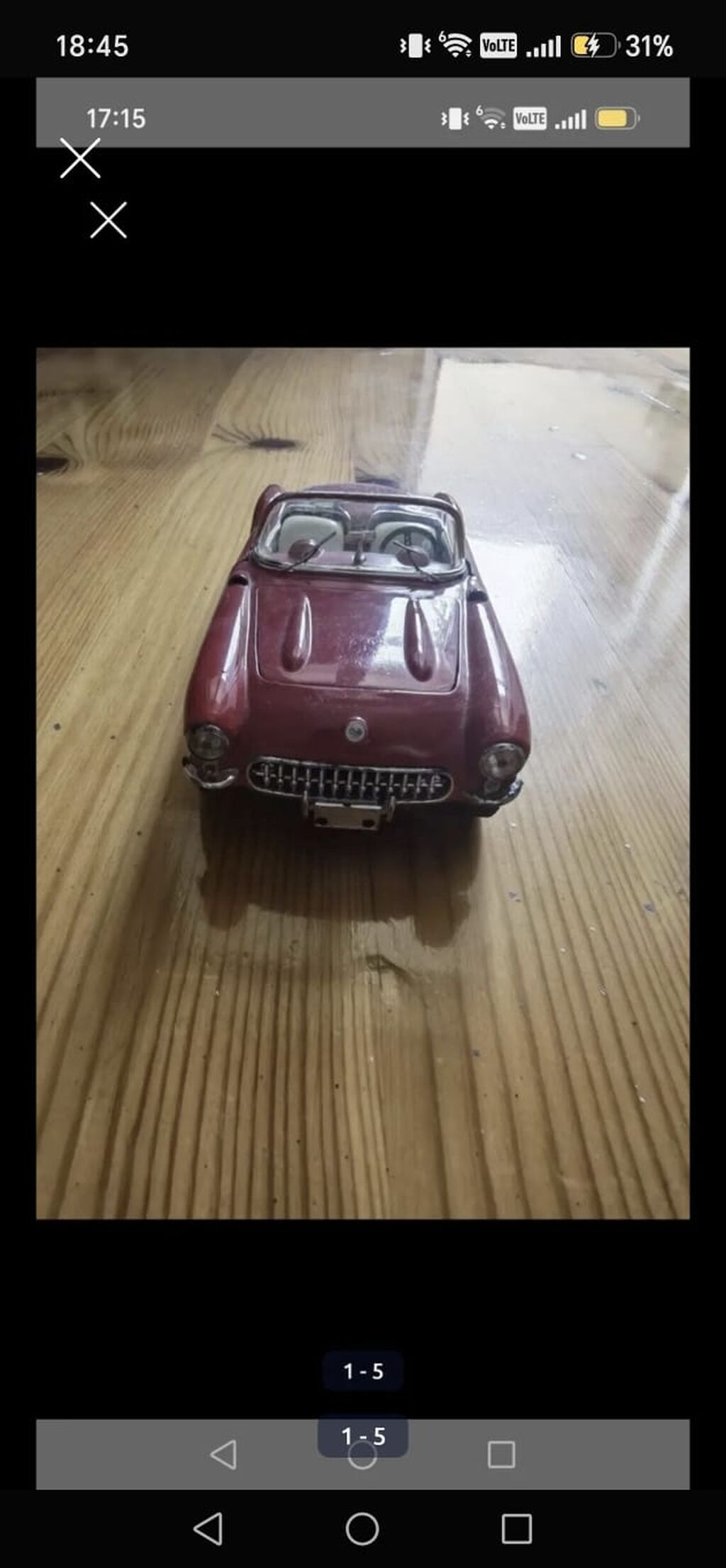 Kolleksiya üçün model avtomobil – klassik kabriolet - Miqyas: təxmini — Mallar, Digah (4)