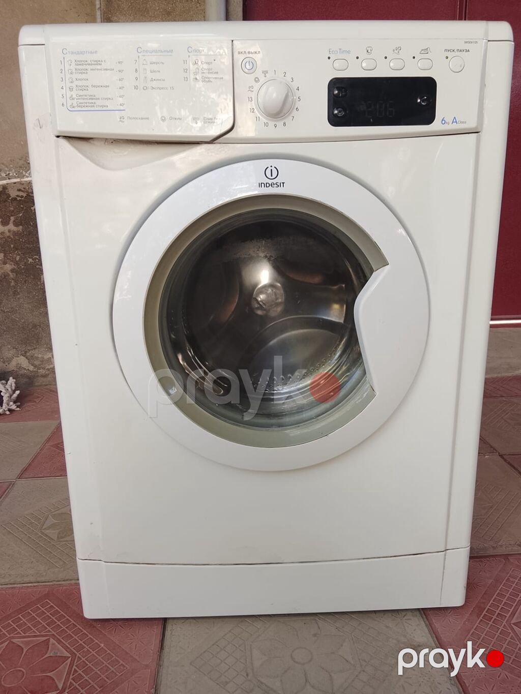 Paltaryuyan maşın Indesit, 6 kq, İşlənmiş, Avtomat, Qurutmasız, Ödənişli çatdırılma — Çamaşır maşınları, Şabran (3)