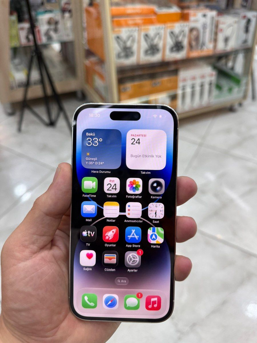 Apple iPhone 14 Pro Silver 128GB/6GB — Smartfonlar, Bakı