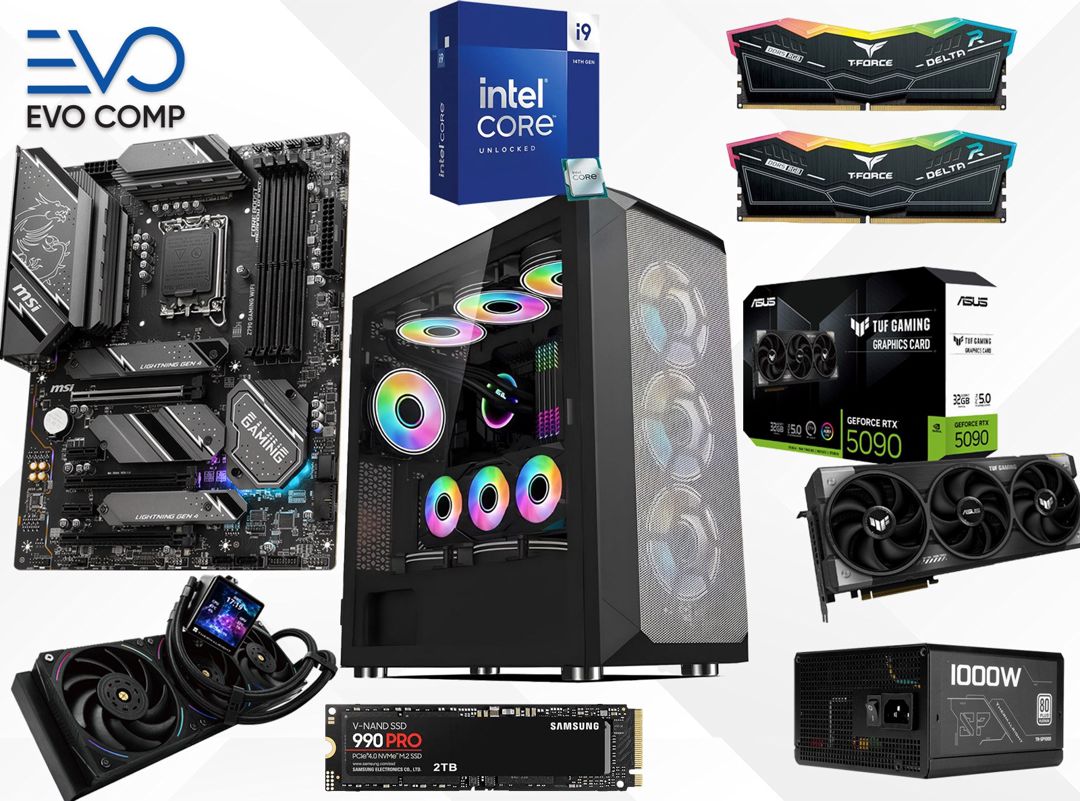 Gaming PC Evo UltimateOverlord RTX 5090 32GB | i9 14900KF | 64GB | 2TB — Masaüstü kompüterlər, Bakı