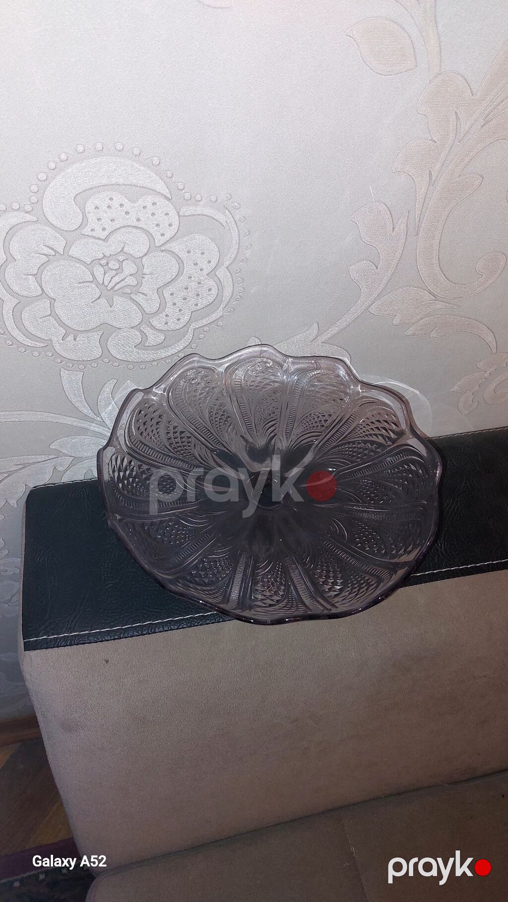 Tort və şiriniyyat qabı, rəng - Bənövşəyi, Şüşə, Polşa — Mallar, Bakı (2)