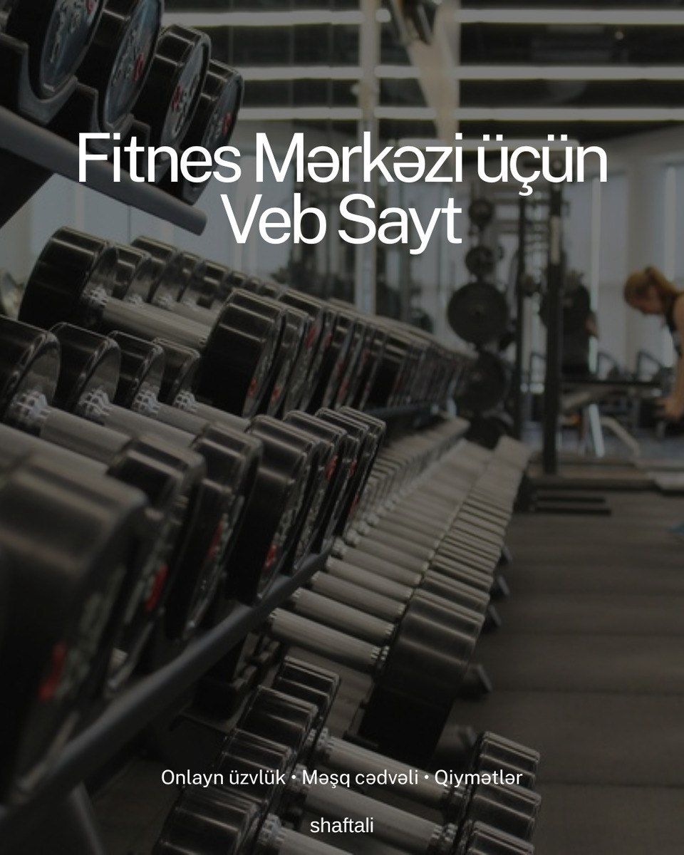 Fitnes mərkəzləri üçün veb sayt hazırlanması — Mallar, Bakı