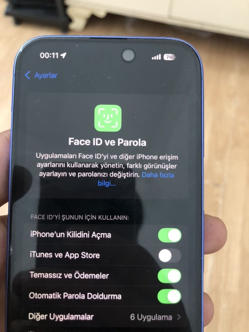 IPhone 16, 128 GB, Mavi, Simsiz şarj, Face ID — Apple iPhone, Masazır (5)