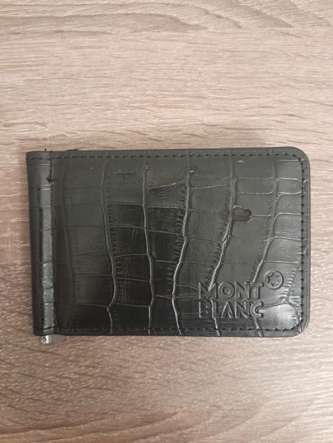 Montblanc pul klipi/cüzdan - Rəng: qara - Material görünüşü: timsah