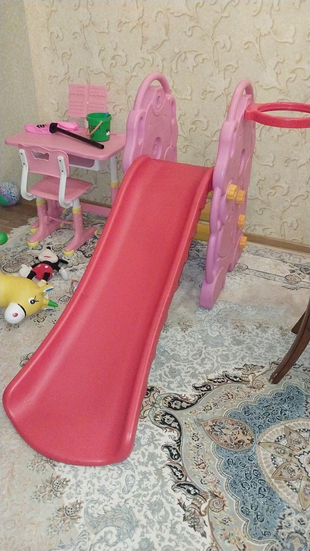 Uşaq üçün daxili sürüşkən – plastik konstruksiya - Rəng — Mebel, Masazır
