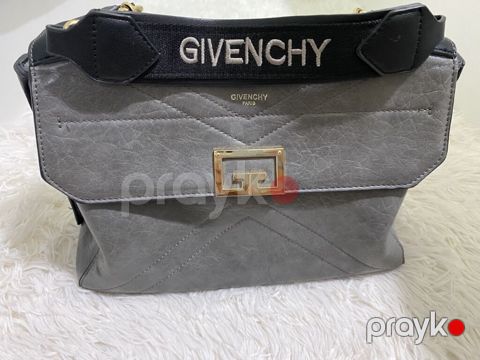 Givenchy qadın çantası, boz rəngi dəri