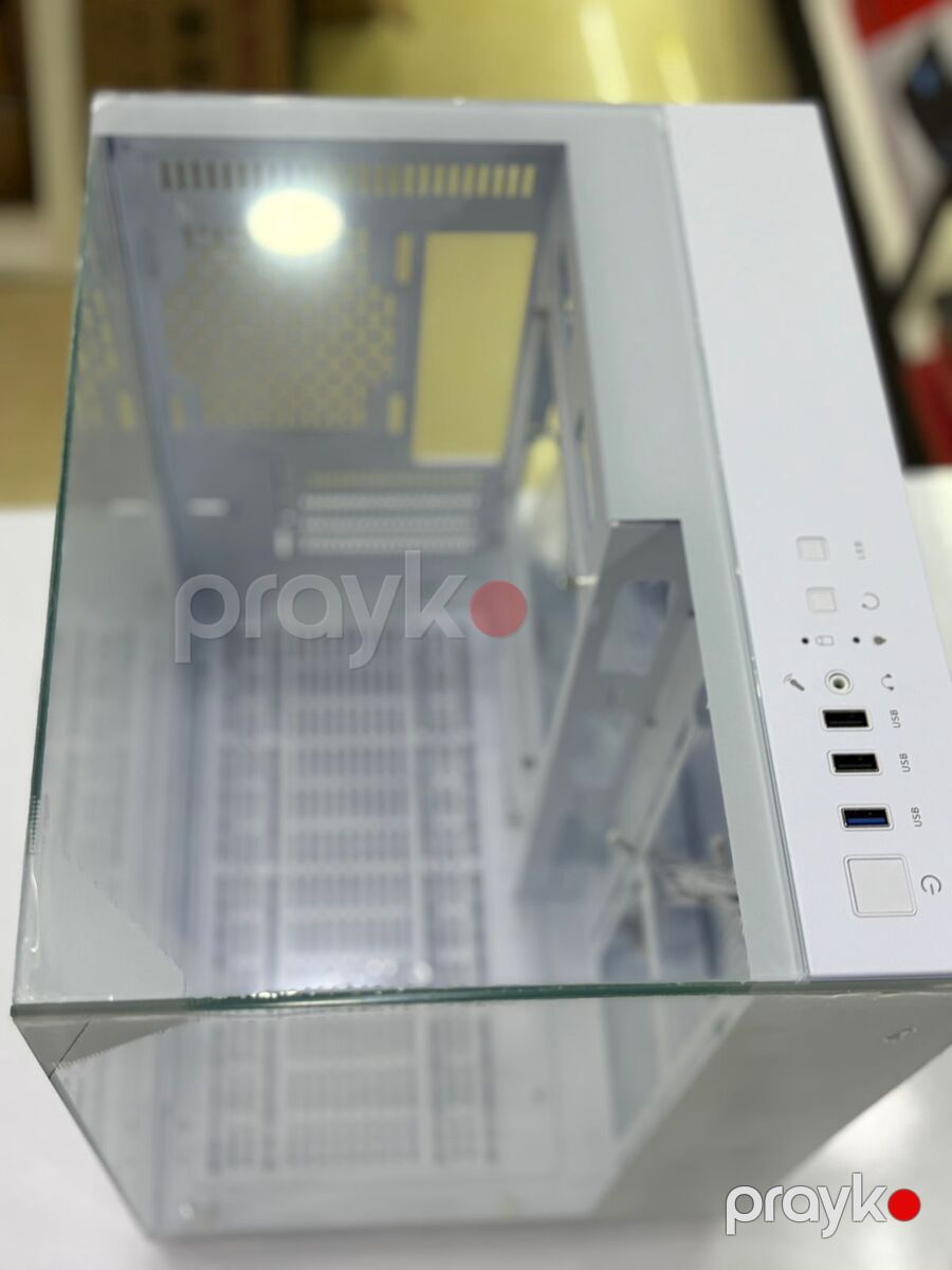 Gaming case "WjCoolman Skyline S1 M-Atx Panoramic Aquarium Case (White)" — Kompüterlər və noutbuklar, Bakı (5)